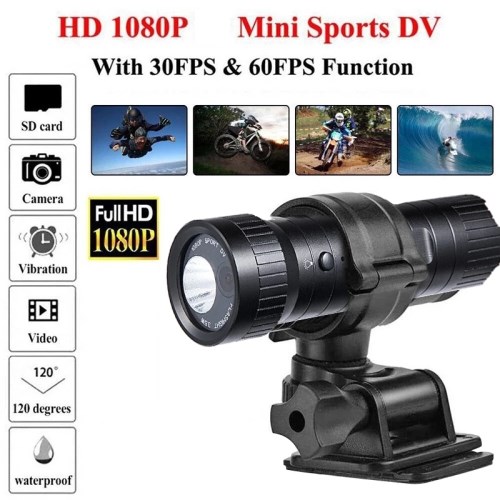 DV3000 1080P 120 Degrees Mini Camcorder Waterproof Outdoor Sports DV Bike Motorcycle Video Camera Flashlight - Image 2