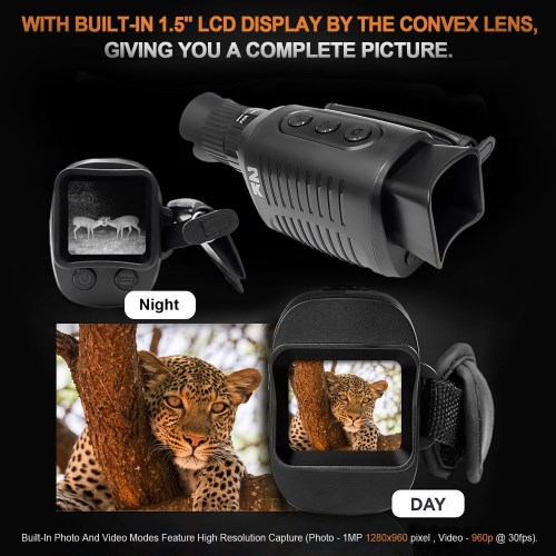 2K HD Telescope Night Vision Monocular Infrared Scope Digital Waterproof Photography Video Camera for Outdoor Hunting - Image 5