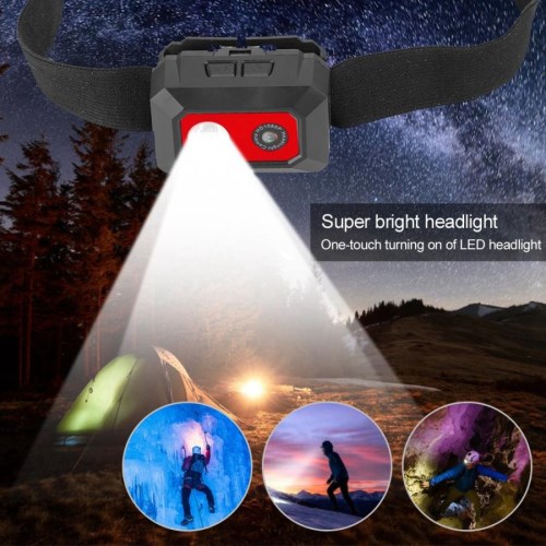 F18 HD 1080P Sports DV Camera Head-mounted DVR Action Camera Night Vision Video Camcorder with LED Headlight - Red - Image 3