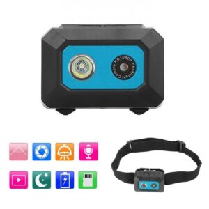 F18 HD 1080P Sports DV Camera Head-mounted DVR Action Camera Night Vision Video Camcorder with LED Headlight - Blue